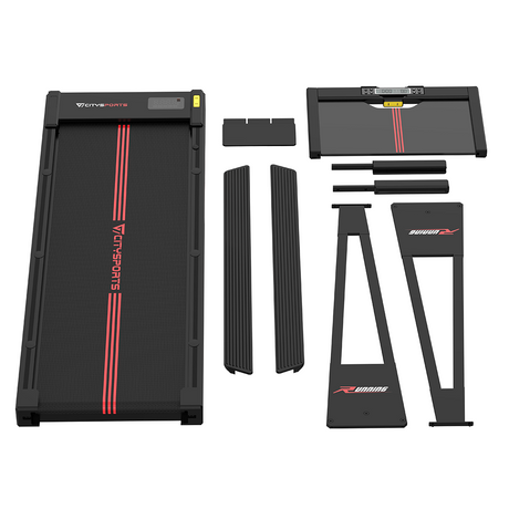 CITYSPORTS HG6 — Treadmill 1400W, 1–12 km/h, incline 3 levels | Foldable, Black
