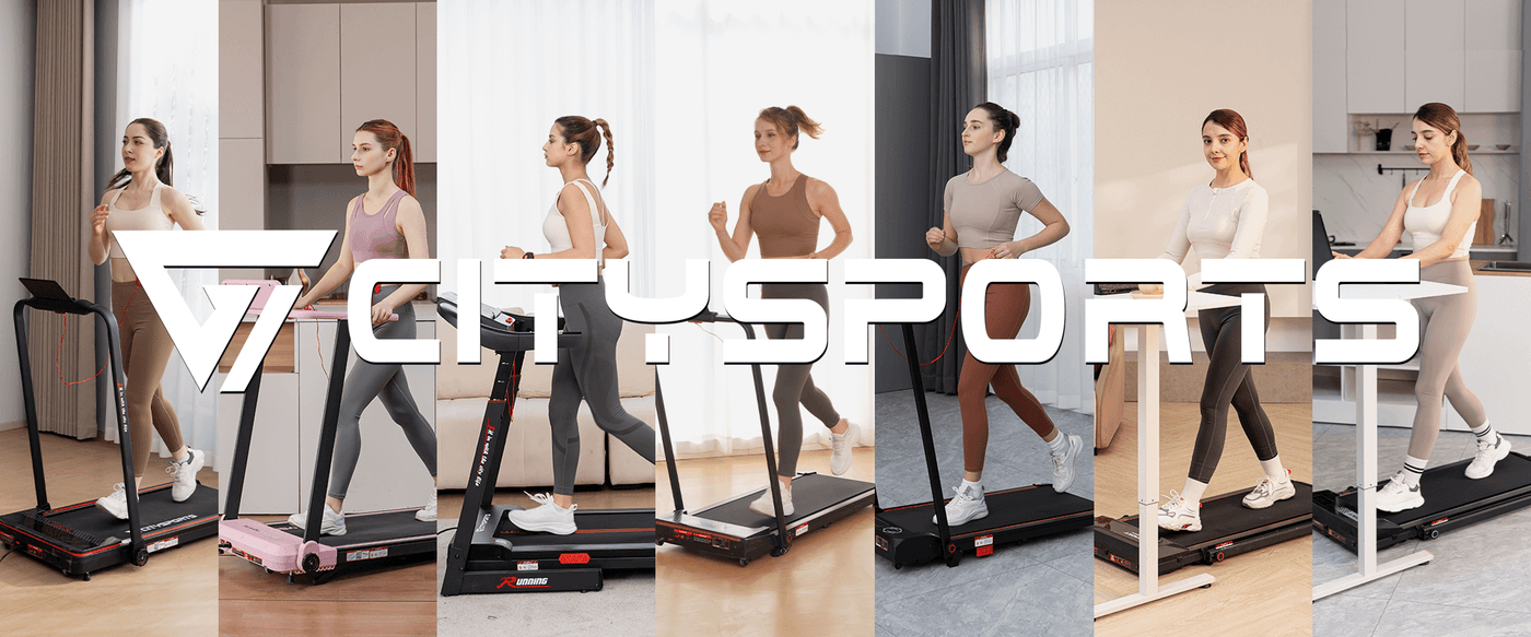 CITYSPORTS customers using walking pads and treadmills at home